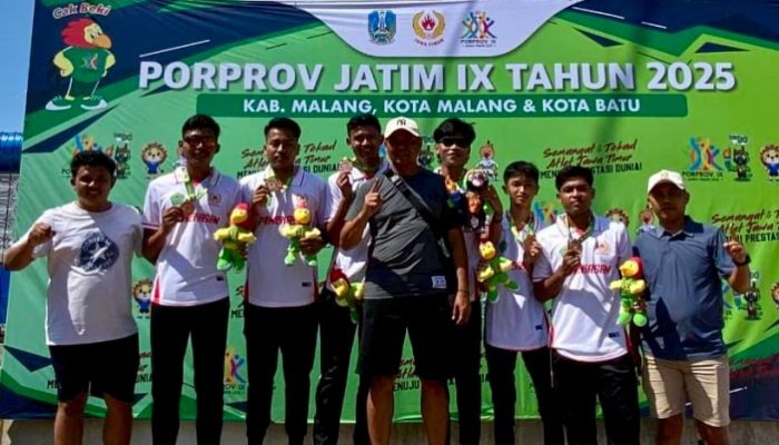 Tim Voli Pantai Putra Pamekasan Raih Medali Perunggu di Porprov Jatim 2025