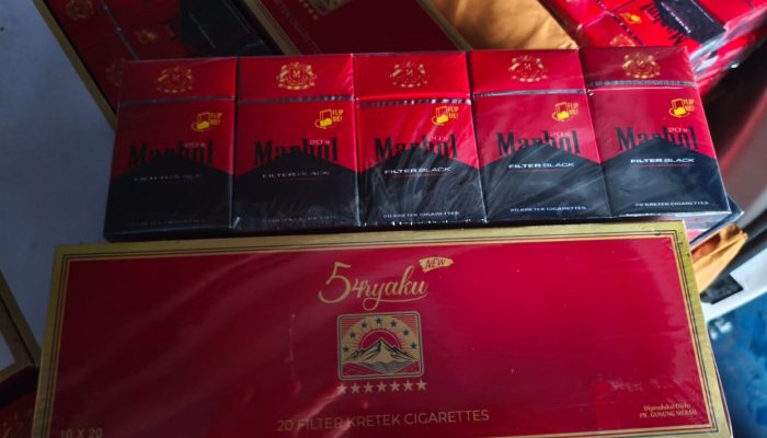 Rokok Ilegal Asal Pamekasan Bermerek Marbol dan New 54ryaku Diamankan Bea Cukai di Malang